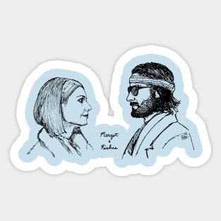 Margot and Richie Tenenbaum - B&W Sticker